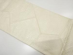 切りばめ　小花模様織り出し　袋帯
